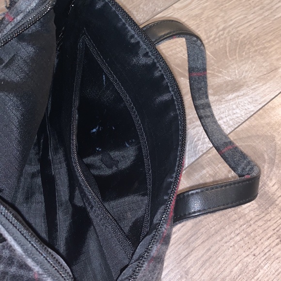 Red and Grey Plaid Polyester Purse - Picture 4 of 5